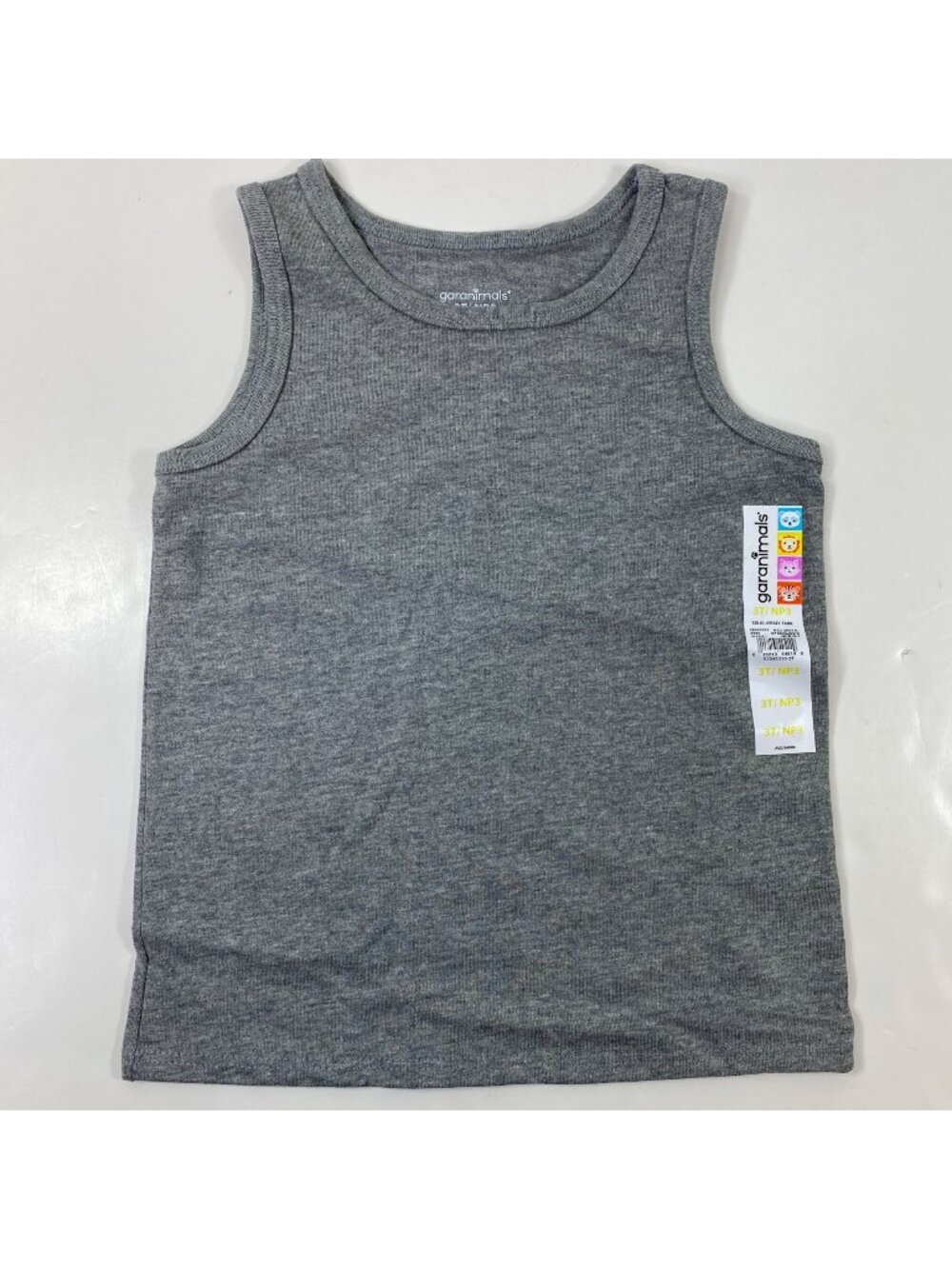 Garanimals Toddler Boys Girls Solid Gray Summer Tank Top Shirt Size 3T